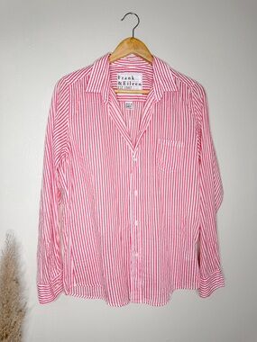 Frank & Eileen | Barry Pinstripe Cotton Button Down Shirt, XL